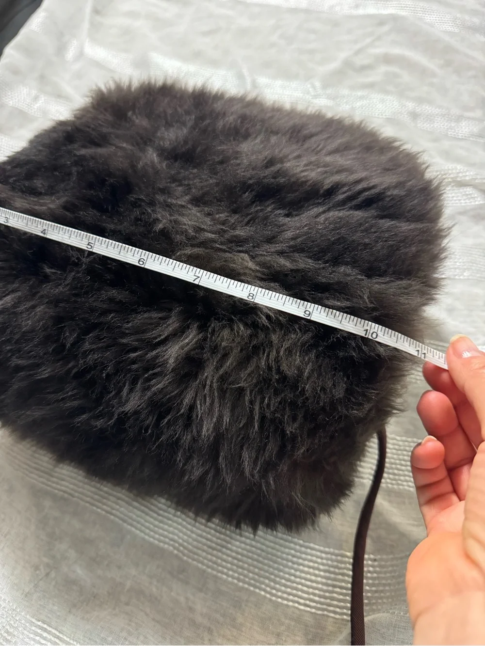 Vintage muffin cuff Faux Fur Accessory - Dark Brown